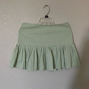 Necessary Objects — Ruffle Striped Mini Skirt